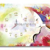 Beautiful Girl Promotional Wood Clock Decoration