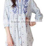 OEM Women Button Down Sleepshirt Sleepwear thumbnail-2