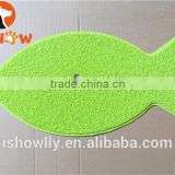 cat pet litter sand mat pvc mat floor mat 100% pvc new style fish shape without edge