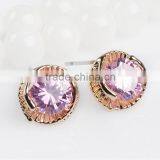 High Quality Cubic Zirconia Earrings Gold Plated Earrings Free Samples thumbnail-3