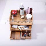 Bamboo Desk Organizer Storage Box MakeUp Case
