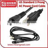US Standard 3 Prong AC Power Cord Cable thumbnail-1