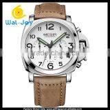 WJ-5509L Small Dial Work Genuine Leather Band Fashion Megir Men Waterproof Hand Watch thumbnail-2