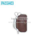 Leather Earbud,cable Organizer in Natural Vegetable Tanned Saddle Leather thumbnail-1