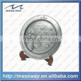 Souvenir Custom Silver 3D Zinc Alloy Commemorative Plate