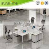 Sunshine furniture aluminium glass office partition steel leg with mobile pedestal modern style