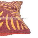 RTHCC- 86 Brown Yellow Hand Crafted Designer Applique Cut Work Cotton Kantha Stitch Cushion Covers Christmas Home Decor thumbnail-5