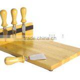 Wooden Cheese Board Set With Knife Slicer and Holder and Customized Rectangle Shape for Cheese Cutting Chopping and Table Dining thumbnail-1