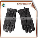 OEM/ODM Yiwu Short Black Windproof Split Cowhide Plain Style Lined Best Winter Gloves