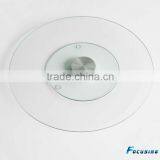 With Feet Rotating Round Clear Tempered Glass Lazy Susan