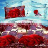 bedding set 4 pcs 3D red rose duvet cover set