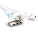 For Iphone 5 Iphone 4 Micro USB Multi Port 3 In 1 USB Cable thumbnail-1