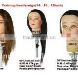 Professional Salon Human Hair Traning Head,wig N014,N015,N016