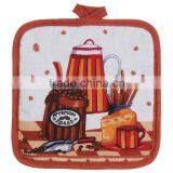 Cotton Polyester Heat Resistant Funny Silk Screen Printing Pot Holder Oven Mitten Set thumbnail-1