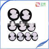 Wholesale Lady Face Cabochon Resin Cameo thumbnail-1