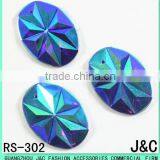 20 * 30 Oval Shape Blue Acrylic Stone