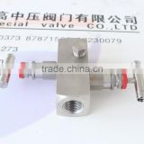 high pressure 2 way manifold valve