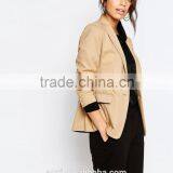 OEM Custom Made High Quality Fall Work Woman Fashion Design Jacket Blazer Clothing thumbnail-3