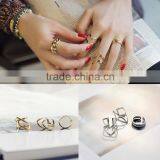 New Stainless Steel Jewelry Triangle Set Rings thumbnail-1