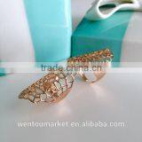 Full Finger Statement Ring Adjustable Armor Rose Gold Cockta Ring Birthday Christmas Gift thumbnail-4