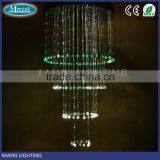 Hotel Pmma Modern Crystal Lobby Chandelier Light Pendant Light With 8 Colors Changing thumbnail-5