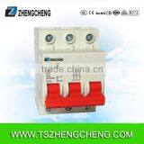 3P 10A D Curve Electrical Miniature Circuit Breaker C45 MCB