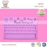 CW-02 Wholesale Cake Decorating Suppliers Button Bowknot Gum Paste Mold Silicone Cake