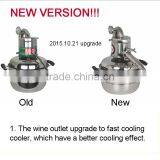 High Quality Household Stainless Steel 15L Home Alcohol Distiller For Sale With Thermometer Spirits(Alcohol) Distillation Boiler thumbnail-4