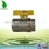 CE Approved High Quality Brass Ball Valve With Red and Yellow Butterfly Handle thumbnail-2