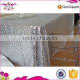 Wholesale Qingdao Sinofur Cheap OEM Ruffled Sequin Rosette Wedding Table Cloth for Restaurant thumbnail-4