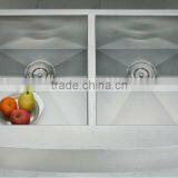 Stainless Steel Farmhouse-style Double Kitchen Sink thumbnail-1