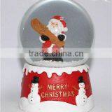 Resin Santa Snow Globe With Blowing Snow thumbnail-1