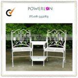Very Nice Cream Outdoor Decorative Classical Vintage Wrought Irons Metal Table Set thumbnail-1