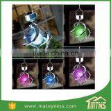 Outdoor Garden Solar Power Light Saturn Spiral Wind Spinner thumbnail-1