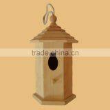 Small Wooden Bird House in Two-story Building Shape thumbnail-4