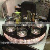 Black Crystal Lazy Susan/black Dining Lazy Susan/ Banquet Lazy Susan thumbnail-3