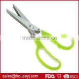 soft grip handle stainless steel 5 layer blades kitchen herb scissors