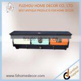 Antique Wooden Wall Shelf With Colorful Drawers thumbnail-1