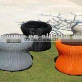 2017 Trade Assurance All Weather Hot Sale Leisure Used Fashion Round Rattan Colorful Kids Storage Ottoman thumbnail-1