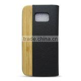 OEM Wood Leather Cell Phone Case for Samsung S7 thumbnail-2