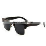 100% Natural Rose Wood Half Rim Sunglasses Wood Frame Glasses thumbnail-2