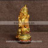 Golden Hindu God Ganesha Figurines Indian Wedding Gift Items thumbnail-2