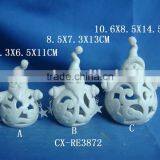 White Porcelain Candle Holder as Universal Christmas Gifts, Best Ceramic Gifts for Children thumbnail-1