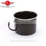 High Quality Hot Sale Black Enamel Camping Mug Wholesale thumbnail-2