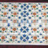 Marble Inlay Table Top, Inlay Marble Table Tops, Marble Inlaid Table Top, Inlaid Marble Table Tops thumbnail-1