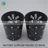 Wholesale Glass Votives Carved Handle Holders With Soy Candles