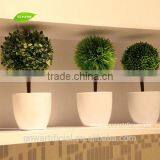 GNW GP003 Artificial Plastic Topiary Ball Plant Pots for Office Table Decoration thumbnail-1