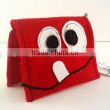 Best Selling Products Polyester Business Card Sleeve Coin Wallet Cartoon Character Style Wool Fabric Mobile Phone Case Cover thumbnail-5