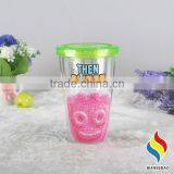 BPA Free Plastic Cups With Straw Double Wall Tumbler - 16OZ thumbnail-4