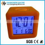 2016 Most Popular Table Clock, Silicone Square Clock, Promotional Smart Alarm Clock